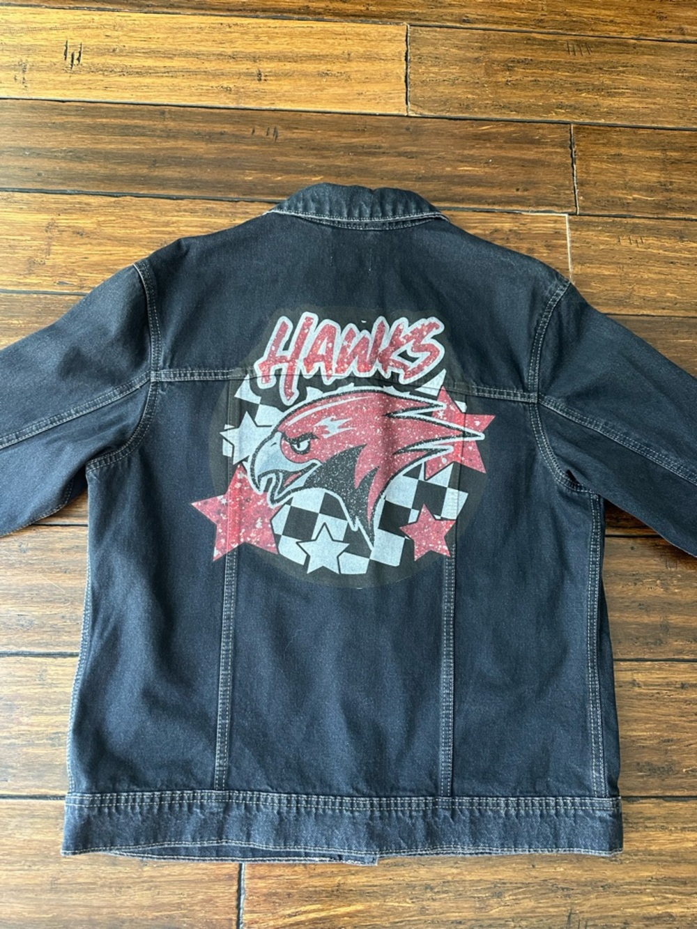 Hawks Women's Black (acid wash) Denim Jacket